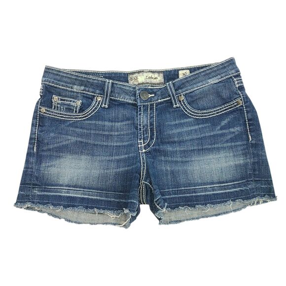 BKE Sabrina Womens Cutoff Denim Jean Shorts Distressed Size 30 - Picture 1 of 11